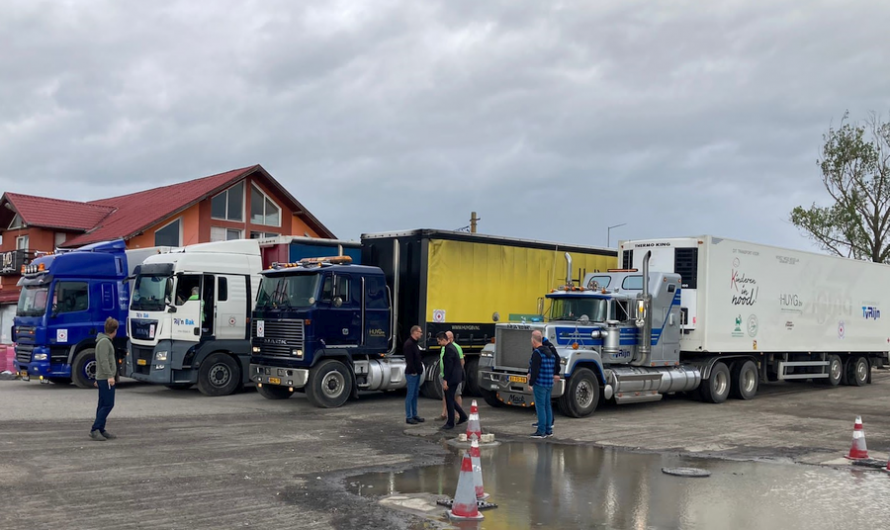 Diakenen collecteren voor transport hulpgoederen Oekraïne