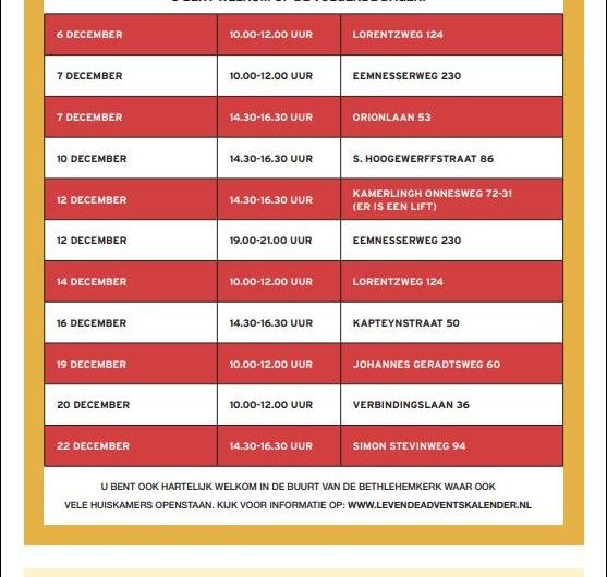 Huiskamers open in Hilversum-Noord en Oost