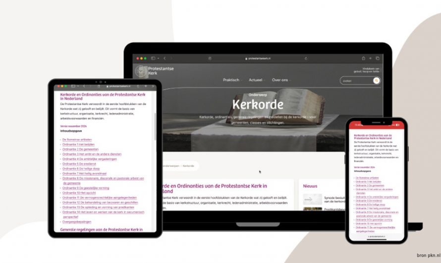 Kerkorde voortaan integraal online